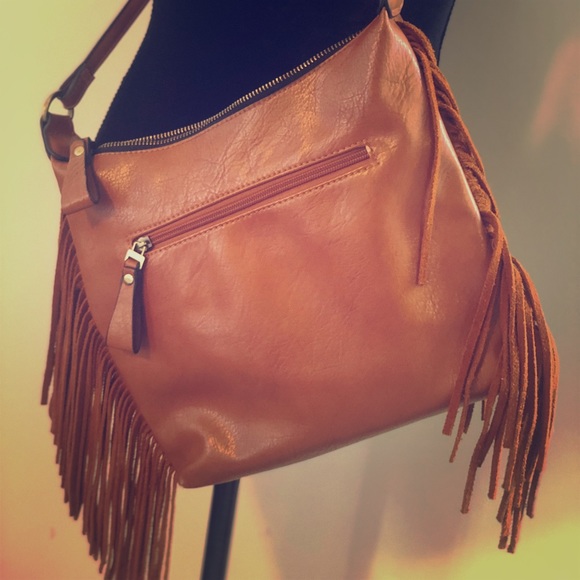 leather fringe purse